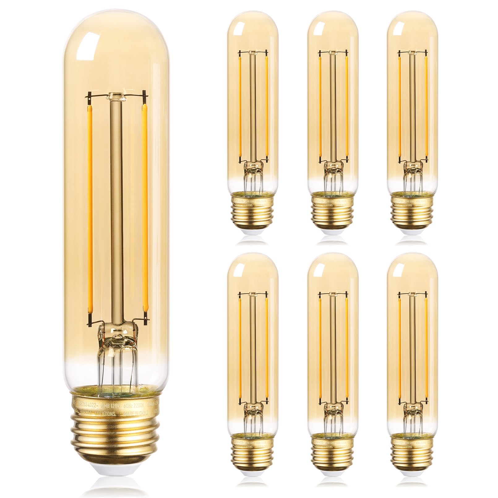 TORCHSTAR Tubular LED Light Bulbs, T10 Vintage Light Bulb Dimmable